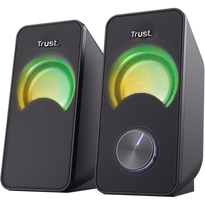 Комп'ютерна акустика Trust Arys 2.0: 28 Вт, USB, AUX, RGB, для ПК, ноутбука, смартфона