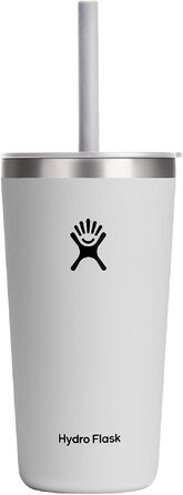 Термостакан Hydro Flask Travel Tumbler 1180 мл (40 Oz) з кришкою та трубою, нержавіюча сталь, вакуумна ізоляція, білий