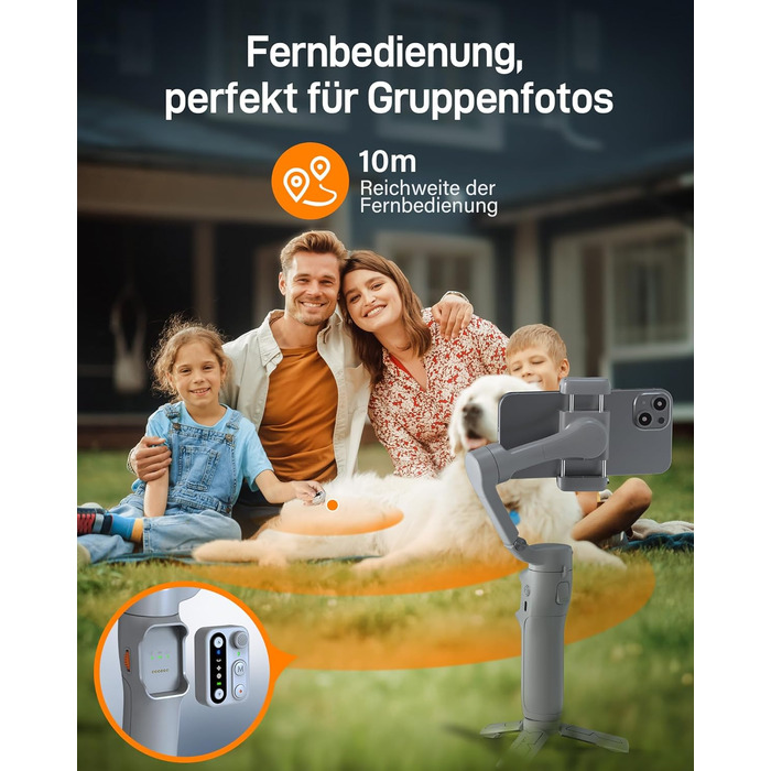 Hohem iSteady X3 SE - Стабілізатор для смартфона, 3-осьовий, сірий. Ідеально для Vlogging, Selfie та подорожей. 11 годин роботи від акумулятора.