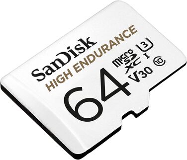 Карта пам'яті SanDisk High Endurance microSDXC 128GB (2 x 64GB) з адаптером, підвищена витривалість