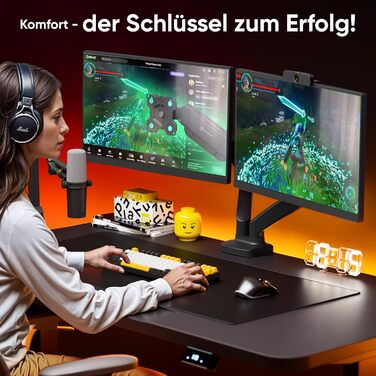 Кріплення для монітора ONKRON G160-W (білий) – 2 монітори, 13-32 дюйми, до 8 кг, VESA 75x75-100x100