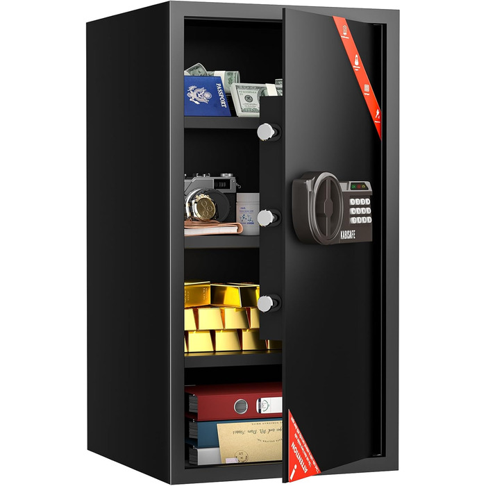 KABISAFE 45L: сейф для дому з електронним замком та ключем, для зберігання грошей, ліків та документів
