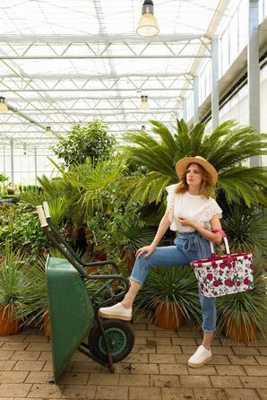 Сумка-шопер Reisenthel Carrybag Twist Garden White – містка та практична, з водонепроникним дизайном
