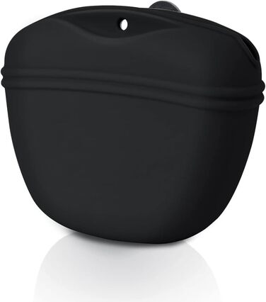 Силіконові мішечки для корму собак, з магнітною застібкою, для прогулянок та тренувань на вулиці (1 шт, чорний)