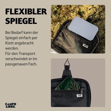 Чоловіча та жіноча косметичка Campo Libre® Tony з 11 відділеннями, преміум-якість, водонепроникна, зелено-чорна, M