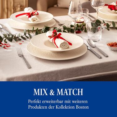 Villeroy & Boch – Boston Cutlery Set, 30 Pieces, 6 Place Settings, Dishwasher Safe, Stainless Steel, Flatware Set, Dinnerware Set, Fork, Knife, 30-Piece Cutlery Set, Stainless Steel Cutlery Set
