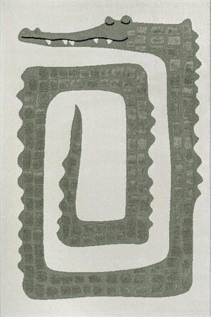 Дитячий килим Jungle Kids 3D Крокодил 140x200 см, м'який, зносостійкий, для дитячої кімнати