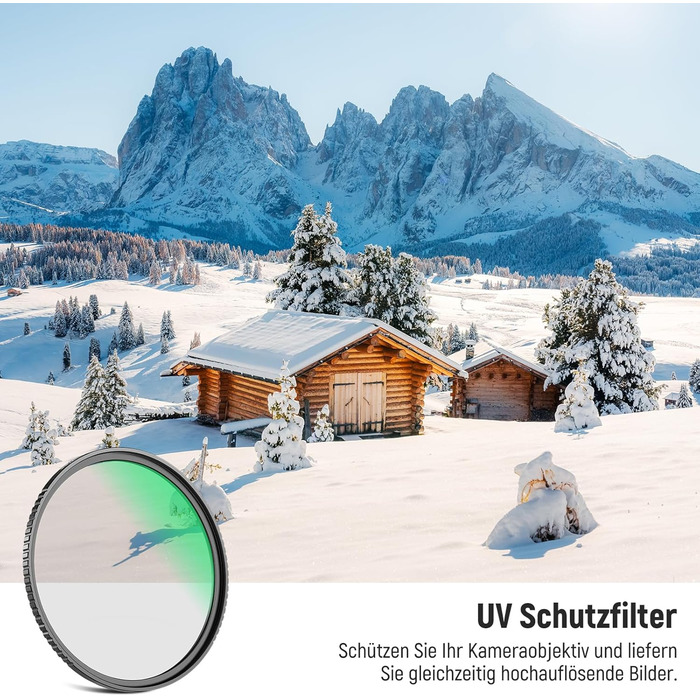 Фільтр NEEWER 82mm MC UV з 24-шаровим покриттям Nano, захисний фільтр з оптичного HD скла, водонепроникний, стійкий до подряпин, ультратонкий алюмінієвий корпус