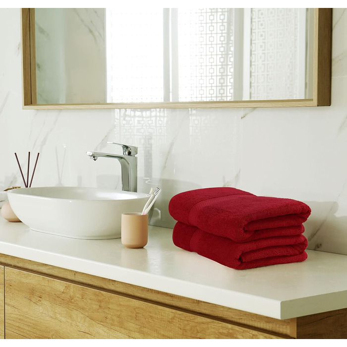 Utopia Towels - 8-Piece Cotton Towel Set with Hangers - 2 Bath Towels, 2 Hand Towels, and 4 Washcloths - (Electric Blue)