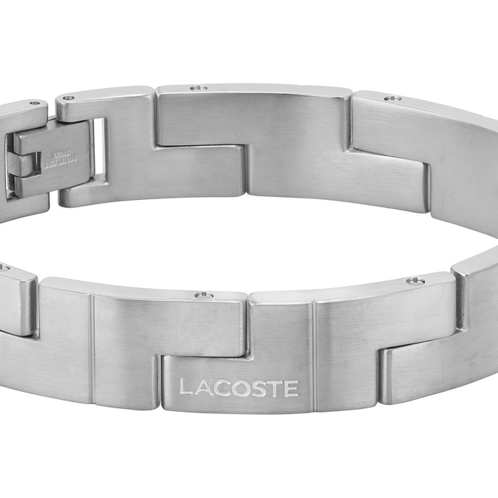 Браслет Lacoste CATENA чоловічий сріблястий з застібкою-кнебелем, сталь