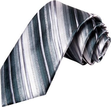 Комплект краватки Hi-Tie: краватка, нагрудник, запонки та бутоньєрка, темно-зелений та срібний, для весілля та бізнесу