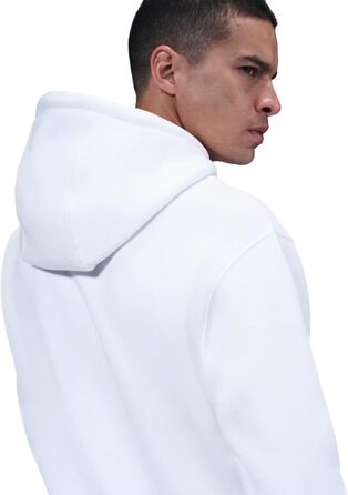 Чоловіче худі Nike Sportswear Club Fleece BV2654 біле з чорним логотипом, розмір M