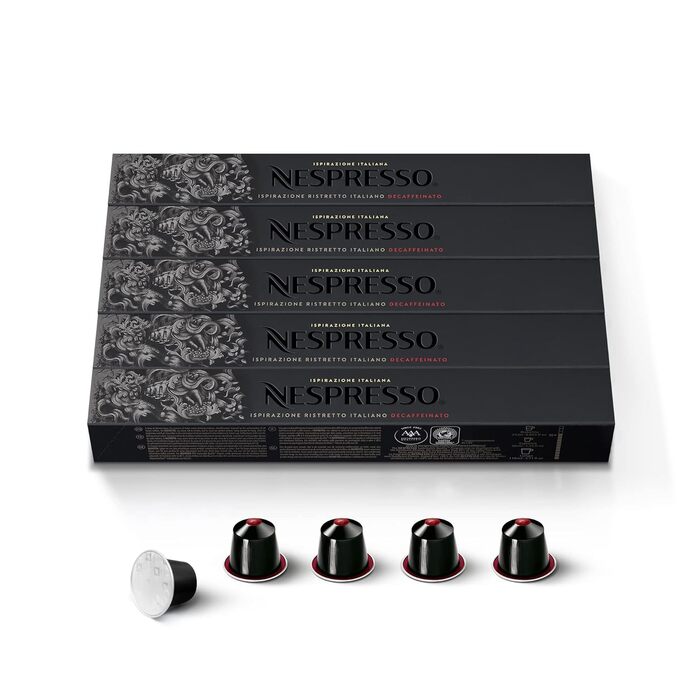 Капсули для кави Nespresso Original Ristretto Decaffeinato, 50 шт. - Темне обсмаження