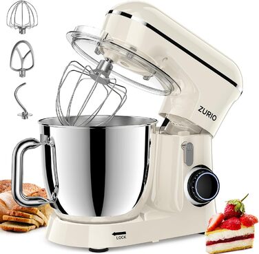 Stand Mixer, 1300W Zurio 5.5L Stand Mixer, 10-Speed Planetary Mixer, Robot Mixer with Quiet Dough Rising Function, Cream