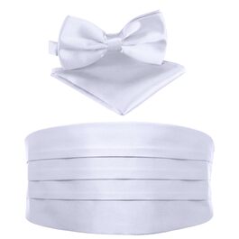 Комплект підтяжок та метелика для смокінга білий (3 предмети) – елегантний аксесуар для урочистих подій