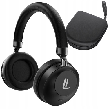 Бездротові накладні Bluetooth-навушники Laudberg H1B, чорні, з ANC та кейсом