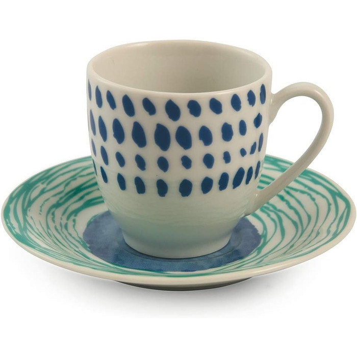 Villa d'Este Home Tivoli, Marea Espresso cups with saucer, set of 6