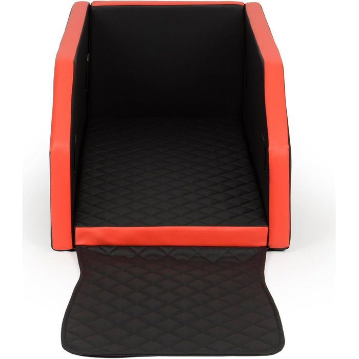 Автоматичне ліжко для собак Velinda, автокрісло для собак, 55x100 см, чорно-червоне