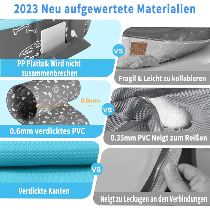 Басейн для собак Demigreat, 80/120/160 см, складаний, PVC, для великих та маленьких собак