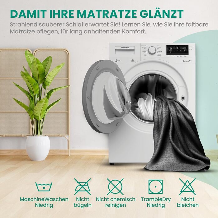 Складний матрац Goliez 3-в-1 для гостей, пінополіуретановий, розкладний, для кемпінгу, знімний чохол, сірий, 190x60x7 см