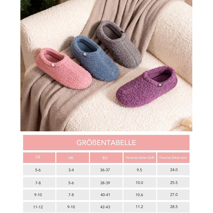 В'язані домашні тапочки VeraCosy з піною пам'яті та фетровою устілкою, з підкладкою з полярного флісу