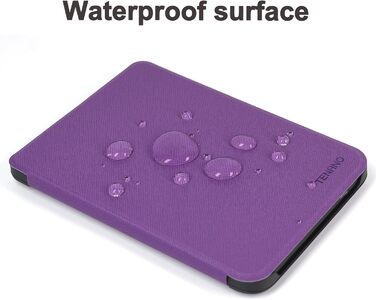 Чохол Tenago для електронних книг Tolino Shine Color/Shine 5(2024)/Shine 4(2022) та Kobo Clara Colour | BW | 2E, тонкий захисний чохол з авто-ввімкненням/вимкненням (квітка) (фіолетовий)