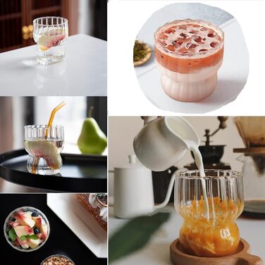 FYBlossom Cappuccino Glasses 4 pcs 250 ml Clear Glass