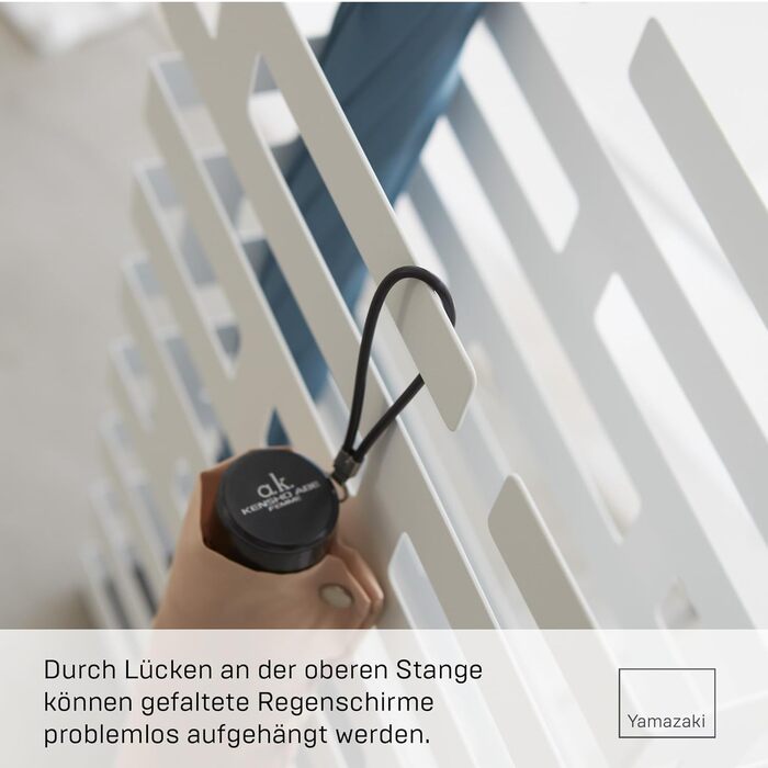 Підставка для парасольки Yamazaki 2361 BRICK прямокутна, сталева, мінімалістична, 30 x 10 x 43 см (білий)