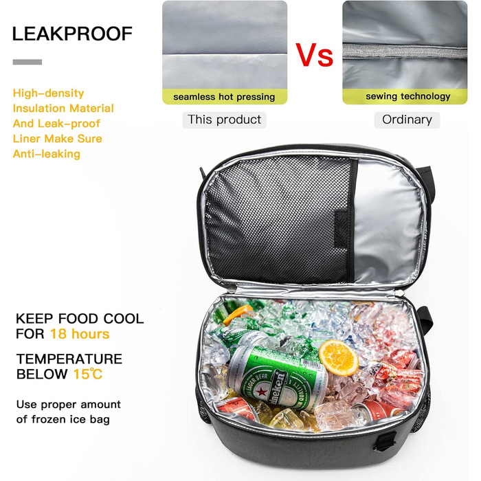 28L Insulated Cooler Backpack - Double Layer Thermal Rucksack for Picnics, Camping, and Travel (Gray)