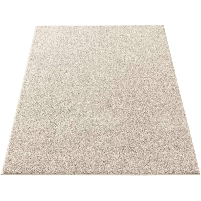 Килим Taracarpet з коротким ворсом, м'який, однотонний дизайнерський килим для дому, 160x220 см, кремовий/білий