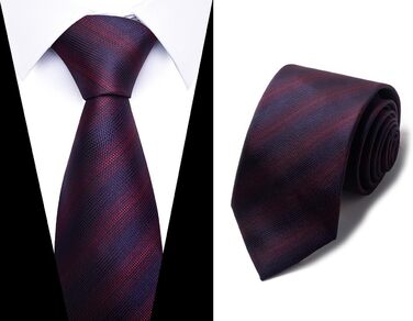 Набір краваток для чоловіків, ткані, жаккард, 6 шт. (золотий, червоний, небесно-блакитний, синій)