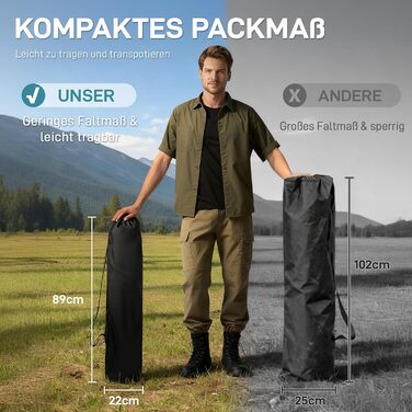 Крісло кемпінгове розкладне EVER ADVANCED з регульованою спинкою (4 положення), чорне, до 160 кг, з бічною кишенею та підсклянником