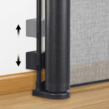 Захисне ворота на сходи для дітей та домашніх тварин, розсувні, до 55 см, 33 см заввишки, однією рукою, для дому та вулиці, білий (чорний)