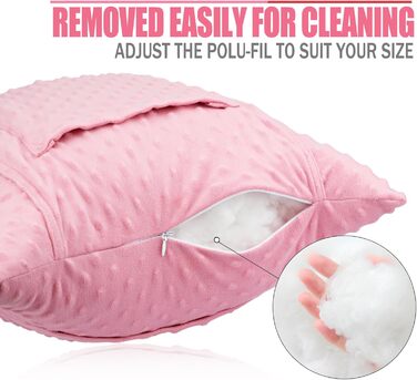 BNR Star-Shaped Hysterectomy Pillow for Abdominal Surgery with 2 Pockets, Hysterectomy Pillow, a Must-Have for Recovery, Post-Surgery Gift, Abdominal/Tummy Pillow, Minky Dot Coral