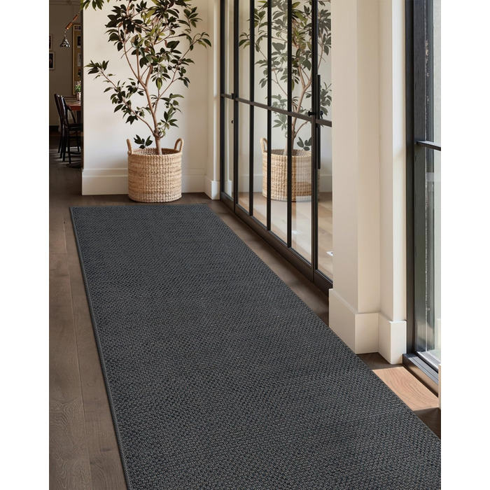 Килимок кухонний неслизький, 61x183 см, сірий, 4 мм, для кухні, перед пральною машиною, коридору