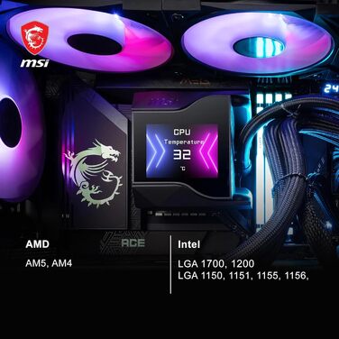 MSI MAG CoreLiquid I AIO: 240мм водяне охолодження для CPU з RGB підсвічуванням, підтримка Intel/AMD