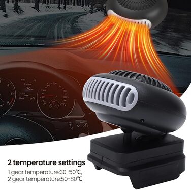 Портативний електрообігрівач для авто, офісу та дому з акумулятором 170W, 2 режими (30-80°C), захист від перегріву та перекидання, з двома акумуляторами