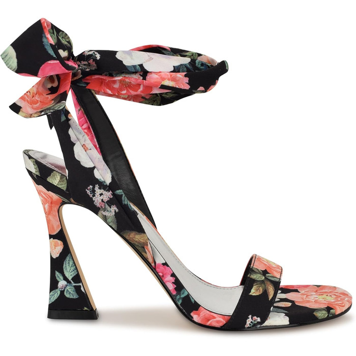 Босоніжки Nine West Kelsie на підборах, 39 EU, Black Summer Blooms принт, жіночі