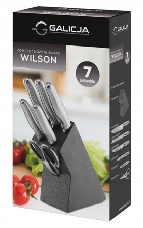 Набір кухонних ножів у підставці Galicja Wilson Monaco, ковані, 6 предметів