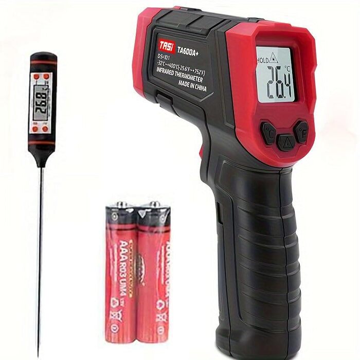Інфрачервоний термометр лазерний, цифровий -37°F~1022°F (-32°C～550°C) - для кухні, приготування їжі, барбекю