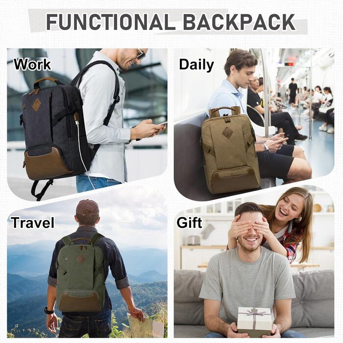 Чоловічий рюкзак для ноутбука 15.6