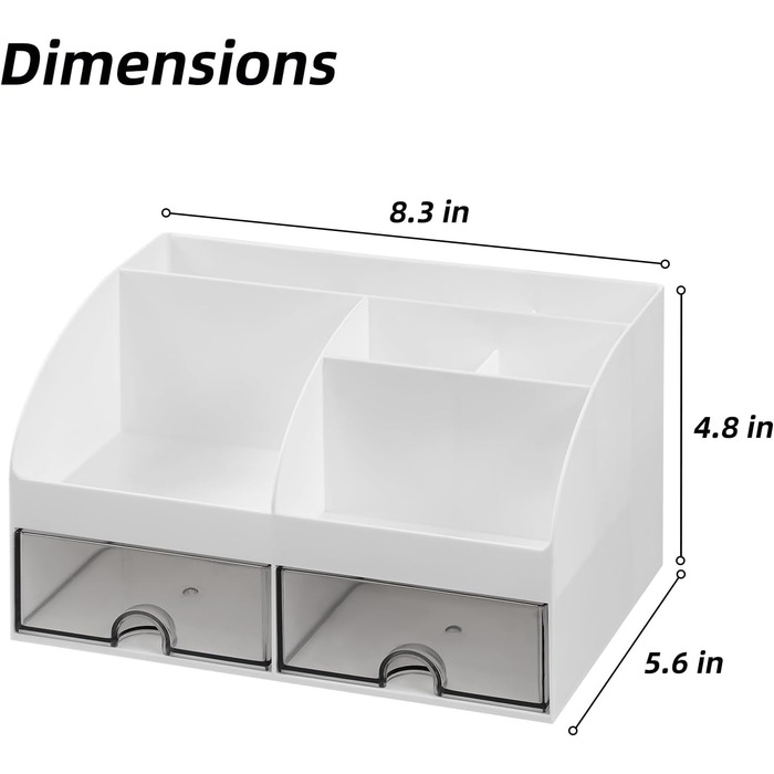 VITVITI Toothbrush Holder for Bathroom Electric Toothbrush Holder Bathroom Organizer with 2 Drawers Storage for Toothpaste Cosmetics Makeup Organizer Cosmetic Storage Box