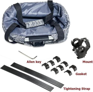 Складаний водонепроникний кошик на кермо велосипеда, знімний, з алюмінієвого сплаву, для собак та котів, для походів, пікніків та покупок (Чорний/Сірий)