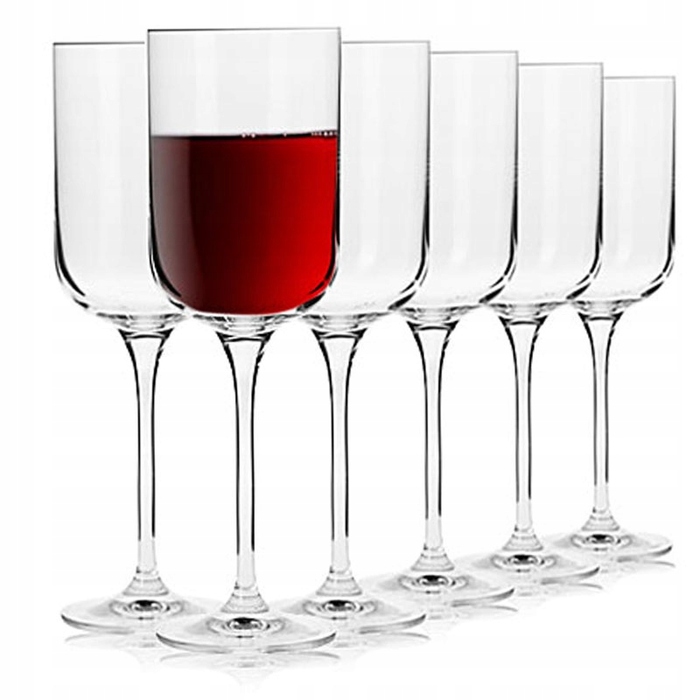 Набір келихів для білого вина, червоного вина та води Krosno Glamour, прозорі, 350 мл, 6 шт.