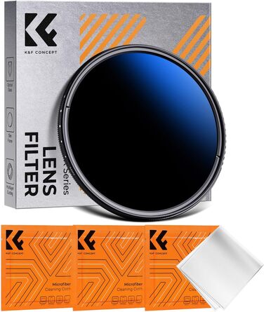 Фільтр ND Variabler K&F Concept Nano-Klear (40.5mm) ND2-ND400, 1-9 ступенів, з 3 серветками для чищення