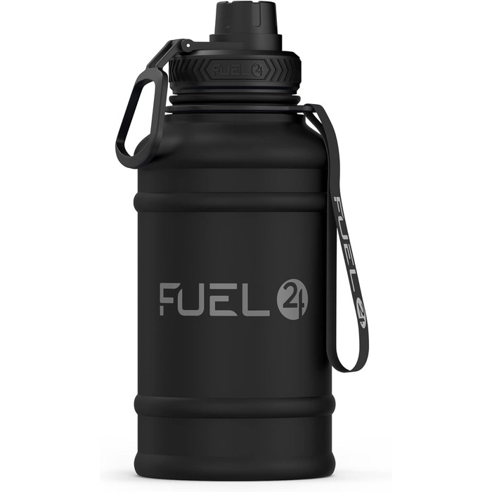 Extra Stark Stainless Steel Metal Water Bottle 1.3L & 2.2L - Leak-Proof & BPA-Free Stainless Steel Water Bottle - Robust Water Bottle Gym, Sports Stainless Steel Water Jug Bottle For Adults (1300 ml, Black)