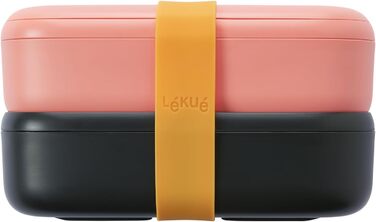 Лекюе Герметична ланч-бокс для їжі з поліпропілену, 19x10x11 см, Кораловий