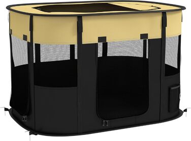 Клітка для собак PawHut, переносна, складана, жовта, 94 x 74 x 60 см