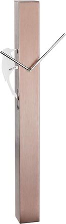 TFA Dostmann Analog Pendulum Clock Picus, 60.3062.51, chrome woodpecker, modern design wall clock, rose gold, (L) 246 x (W) 75 x (H) 653 mm