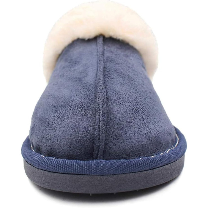 Тапочки зимові теплі плюшеві для дому, антиковзаючі, з штучного хутра, для жінок та чоловіків (40/41 EU, блакитні)